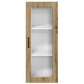 vidaXL Nástenný sklenený kabinet PORTO Remeselný dub 40 x 31 x 100 cm
