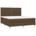 vidaXL Boxspring posteľ s matracom tmavohnedá 180x200 cm látka