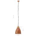 vidaXL Industriálna závesná lampa medená železo a masívne drevo 23 cm E27