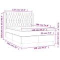 vidaXL Posteľ boxsping s matracom a LED zelená 140x190 cm látka