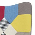 vidaXL Hojdacie kreslo, patchwork, látka