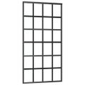 vidaXL Posuvné dvere s kovaním ESG sklo a hliník 102x205 cm