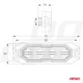Výstražné osvětlení oranžové 4x3W LED R65 R10 12 / 24V IP6K9K AMIO-03929