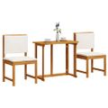vidaXL Záhradný bistro set 3 ks Hnedá Pevné akáciové drevo