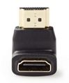 NEDIS adaptér HDMI úhlový 90°/ HDMI konektor - HDMI zásuvka/ černý/ box Adaptér, HDMI (F) - HDMI (M), 90 stupnu, zlacené konektory, cerný