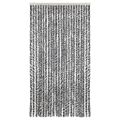 vidaXL Záves proti hmyzu, sivo čierno biely 100x220 cm, ženilka