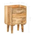 vidaXL Nočný stolík z mangovníkového dreva 40x30x59,5 cm