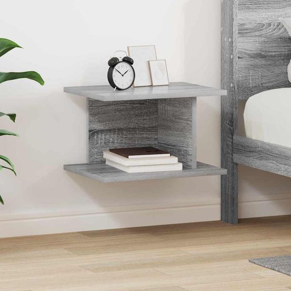 vidaXL Nočný stolík Sivý Sonoma 40 x 30 x 25 cm Kompozitné drevo