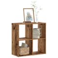 vidaXL Knižnica staré drevo 68,5x32x68,5 cm kompozitné drevo
