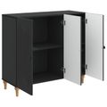 vidaXL Servírovacia skriňa Čierna 89 x 34,5 x 80 cm Kompozitné drevo