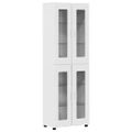 vidaXL Highboard FLORIN 60 x 35 x 182 cm Vysoký lesk bielej