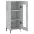 vidaXL Komoda betónovo sivá 34,5x34x90 cm spracované drevo