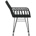 vidaXL Záhradné stoličky 2 ks s opierkami čierne 56x64x80 cm PE Rattan