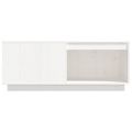 vidaXL Konferenčný stolík biely 100x101x40,5 cm borovicový masív