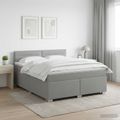 vidaXL Posteľ boxspring s matracom Svetlosivá 140 x 190 cm Látka