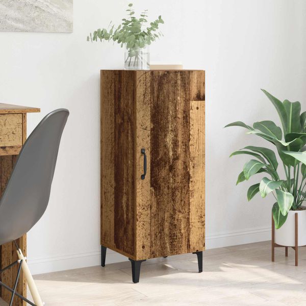 vidaXL Servírovacia skriňa Nástenný Staré drevo 34,5 x 34 x 90 cm