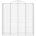 vidaXL Oblúkový gabionový kôš 200x50x200/220 cm pozinkované železo