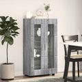 vidaXL Servírovacia skriňa FLORIN 55,5 x 29 x 100 cm Sivý Sonoma