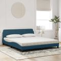 vidaXL Posteľ s matracom Dover modrý 180x200 cm zamat