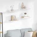 vidaXL Plávajúce nástenné police 4 ks dubové a biele 50x23,5x3,8 cm MDF