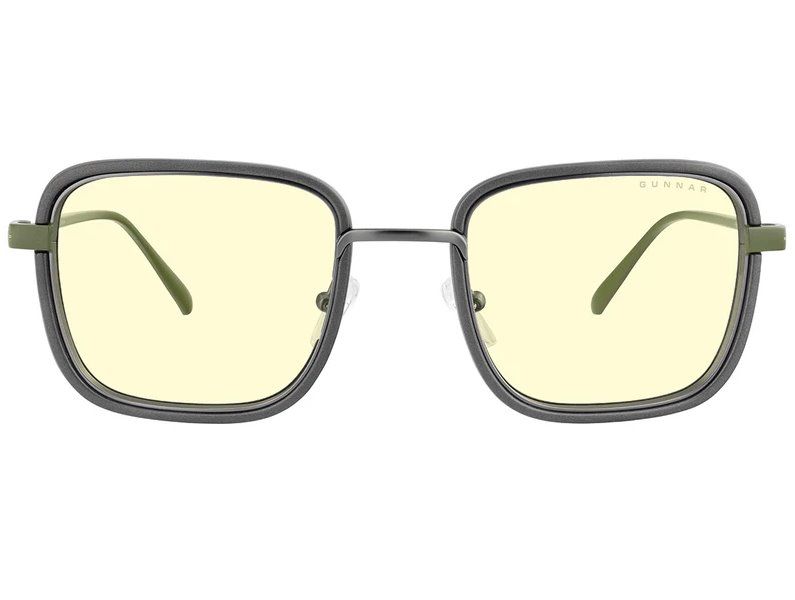GUNNAR kancelářske/herní brýle FALLOUT VAULT 33 /GUNMETAL-OLIVE / * jantárová skla * BLF 65 * GUNNAR focus