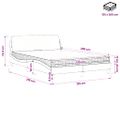vidaXL Posteľ s matracom Dover tmavosivá 120x200 cm látka