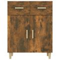vidaXL Komoda dymový dub 69,5x34x89 cm spracované drevo
