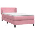 vidaXL Posteľný rám boxsping s matracom ružový 100x210 cm zamat