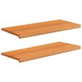vidaXL Parapety 2 ks Svetlohnedá 100 x 40 x 2 cm Masívne bukové drevo