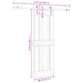 vidaXL Posuvné dvere NARVIK Prírodná a čierna 80 x 210 cm (213,5 cm)
