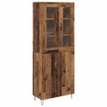 vidaXL Highboard Staré drevo 69,5 x 34 x 90 cm Kompozitné drevo