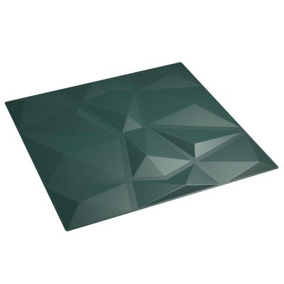vidaXL Nástenné panely 24 pcs Zelená 50 x 50 cm XPS Pena