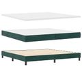 vidaXL Posteľ s pružinovým rámom Tmavozelená 200 x 200 cm Zamat