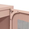 vidaXL Highboard Pink 36x39x123 cm Oceľ valcovaná za studena