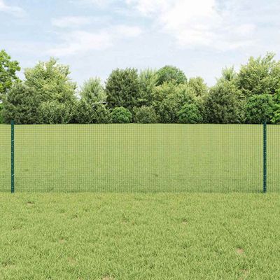 vidaXL Zváraný drôtový plot s podperou 100 x 0,6 m PVC potiahnutá oceľ