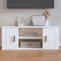vidaXL TV skrinka biela 100x35x40 cm spracované drevo