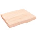 vidaXL Kúpeľňová doska 60x50x(2-6) cm neošetrený masív