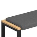 vidaXL Vankúš na lavičku Látka Tmavosivá Hĺbka 35 cm
