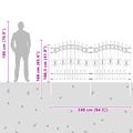 vidaXL Záhradný plot KAMPEN 240 x 166 cm Povrchovo upravená oceľ Sivá