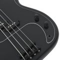 vidaXL Elektrická basgitara pre začiatočníka s taškou čierna 4/4 46"
