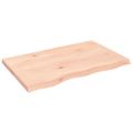 vidaXL Kúpeľňová doska 80x50x(2-4) cm neošetrený masív