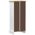vidaXL Knižnica 46 x 29 x 100 cm Masívne borovicové drevo Biela