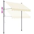 vidaXL Zaťahovacia markíza krémová 250x150 cm látka a oceľ