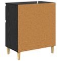 vidaXL Servírovacia skriňa Čierny dub 60 x 35 x 70 cm Kompozitné drevo