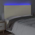 vidaXL Čelo postele krémové 180x5x118/128 cm umelá koža
