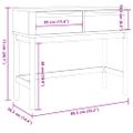 vidaXL Konferenčný stolík FLORO biely 89,5x36,5x73 cm borovicový masív