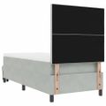 vidaXL Posteľ s pružinovým rámom Svetlosivá 200 x 80 cm Zamat
