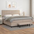vidaXL Boxspring posteľ s matracom kapučínová 200x200 cm umelá koža