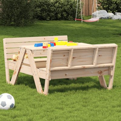 vidaXL Piknikový stôl pre deti 88x122x58 cm borovicový masív