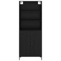 vidaXL Highboard Čierny dub 69,5 x 34 x 180 cm Kompozitné drevo